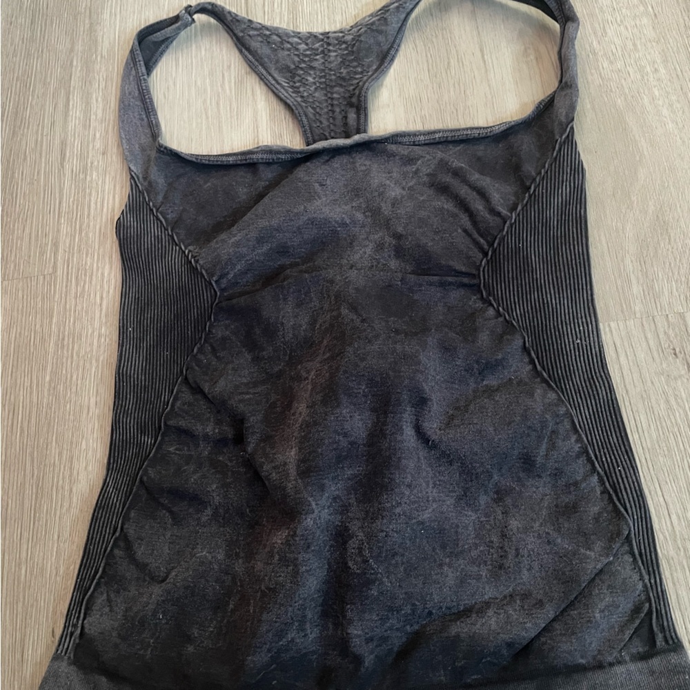 NWOT Free People Movement Good Karma Long Tank size M/L Washed Black - Picture 5 of 9